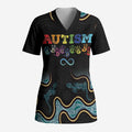 Australia Autism Awareness 2 April Aboriginal Lizard Scrub Top - Aussie Hoodie