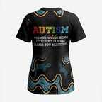 Australia Autism Awareness 2 April Aboriginal Lizard Scrub Top - Aussie Hoodie