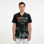 Australia Autism Awareness 2 April Aboriginal Lizard Scrub Top - Aussie Hoodie