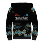 Australia Autism Awareness 4 April Aboriginal Lizard Sherpa Hoodie