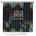 Australia Autism Awareness 4 April Aboriginal Lizard Shower Curtain