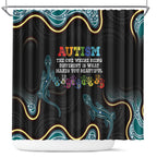 Australia Autism Awareness 4 April Aboriginal Lizard Shower Curtain