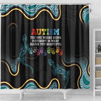 Australia Autism Awareness 4 April Aboriginal Lizard Shower Curtain