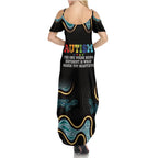 Australia Autism Awareness 4 April Aboriginal Lizard Summer Maxi Dress