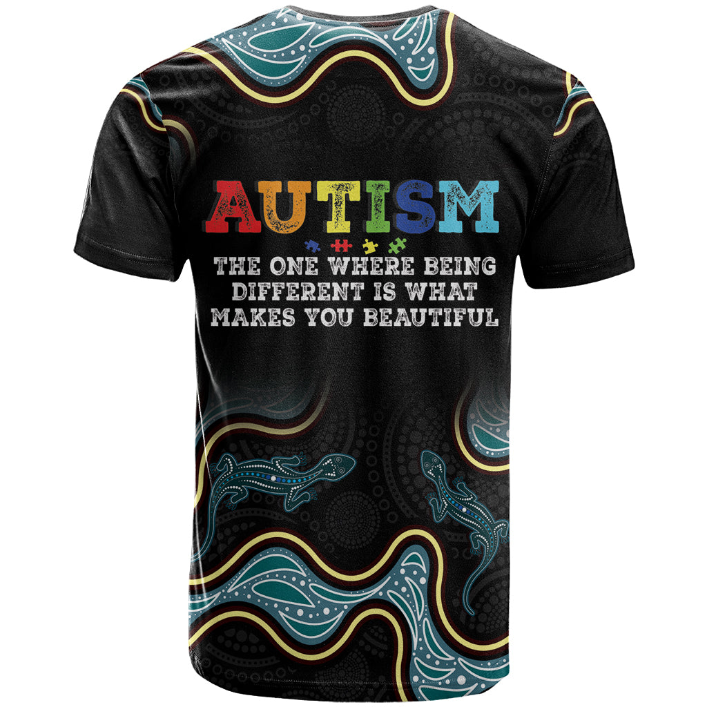 Australia Autism Awareness 4 April Aboriginal Lizard T Shirt
