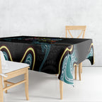 Australia Autism Awareness 4 April Aboriginal Lizard Tablecloth