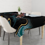 Australia Autism Awareness 4 April Aboriginal Lizard Tablecloth