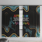 Australia Autism Awareness 4 April Aboriginal Lizard Window Curtain