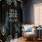 Australia Autism Awareness 4 April Aboriginal Lizard Window Curtain