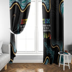 Australia Autism Awareness 4 April Aboriginal Lizard Window Curtain