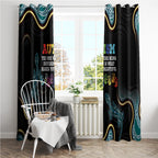 Australia Autism Awareness 4 April Aboriginal Lizard Window Curtain