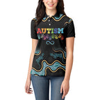 Australia Autism Awareness 4 April Aboriginal Lizard Women Polo Shirt