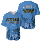 Australia Autism Awareness Baseball Jersey In April We Wear Blue Aboriginal Lizard