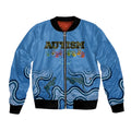 Australia Autism Awareness Bomber Jacket In April We Wear Blue Aboriginal Lizard