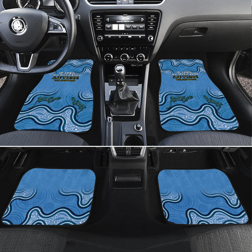 Australia Autism Awareness Car Mats In April We Wear Blue Aboriginal Lizard