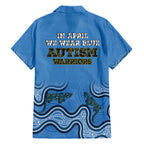 Australia Autism Awareness Hawaiian Shirt In April We Wear Blue Aboriginal Lizard