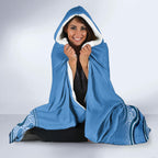 Australia Autism Awareness Hooded Blanket In April We Wear Blue Aboriginal Lizard