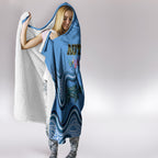Australia Autism Awareness Hooded Blanket In April We Wear Blue Aboriginal Lizard