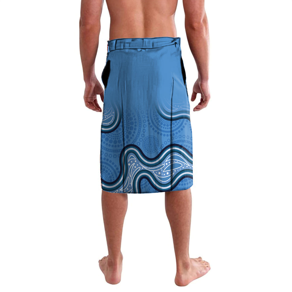 Australia Autism Awareness Lavalava In April We Wear Blue Aboriginal Lizard