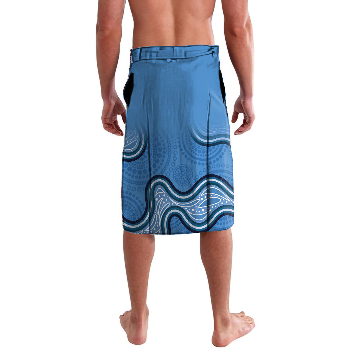 Australia Autism Awareness Lavalava In April We Wear Blue Aboriginal Lizard