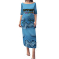 Australia Autism Awareness Puletasi In April We Wear Blue Aboriginal Lizard