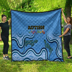 Australia Autism Awareness Quilt In April We Wear Blue Aboriginal Lizard