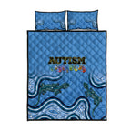 Australia Autism Awareness Quilt Bed Set In April We Wear Blue Aboriginal Lizard