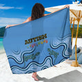 Australia Autism Awareness Sarong In April We Wear Blue Aboriginal Lizard