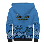 Australia Autism Awareness Sherpa Hoodie In April We Wear Blue Aboriginal Lizard