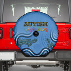 Australia Autism Awareness Spare Tire Cover In April We Wear Blue Aboriginal Lizard