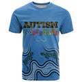Australia Autism Awareness T Shirt In April We Wear Blue Aboriginal Lizard