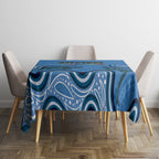 Australia Autism Awareness Tablecloth In April We Wear Blue Aboriginal Lizard