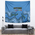 Australia Autism Awareness Tapestry In April We Wear Blue Aboriginal Lizard