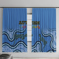 Australia Autism Awareness Window Curtain In April We Wear Blue Aboriginal Lizard