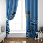 Australia Autism Awareness Window Curtain In April We Wear Blue Aboriginal Lizard