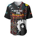 NAIDOC Week 2024 Baseball Jersey Keep The Fire Burning Indigenous Art