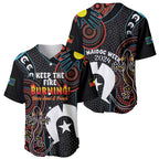 NAIDOC Week 2024 Baseball Jersey Keep The Fire Burning Indigenous Art