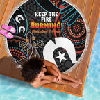 NAIDOC Week 2024 Beach Blanket Keep The Fire Burning Indigenous Art