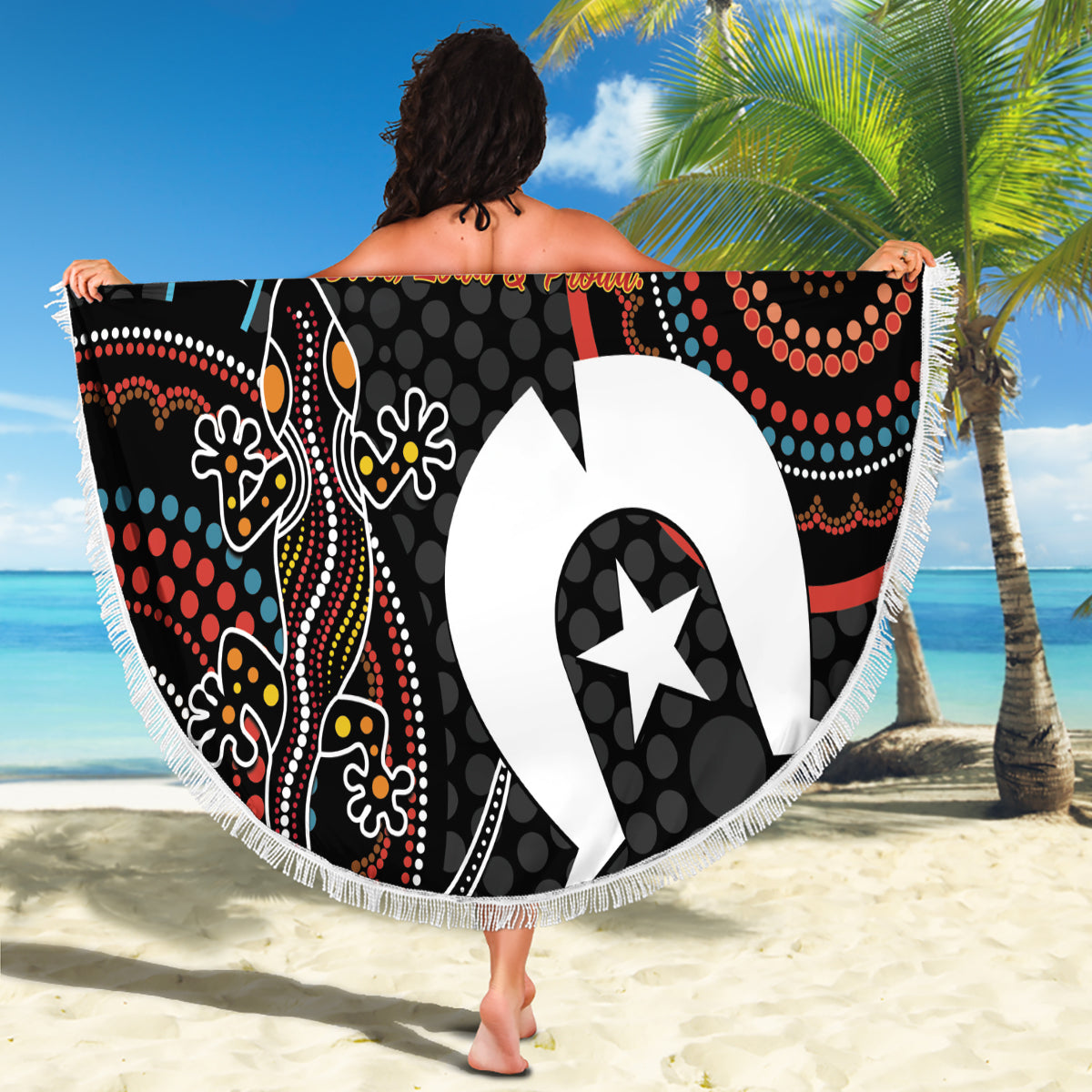 NAIDOC Week 2024 Beach Blanket Keep The Fire Burning Indigenous Art