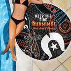 NAIDOC Week 2024 Beach Blanket Keep The Fire Burning Indigenous Art