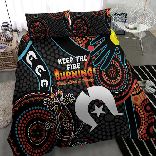 NAIDOC Week 2024 Bedding Set Keep The Fire Burning Indigenous Art