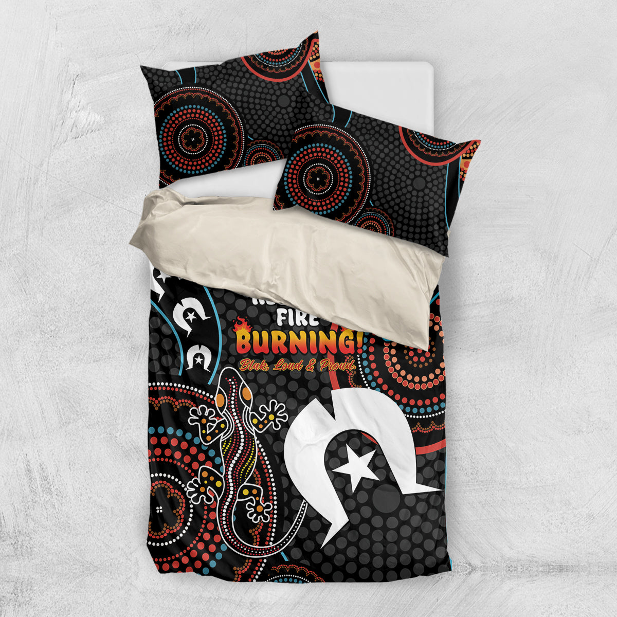 NAIDOC Week 2024 Bedding Set Keep The Fire Burning Indigenous Art