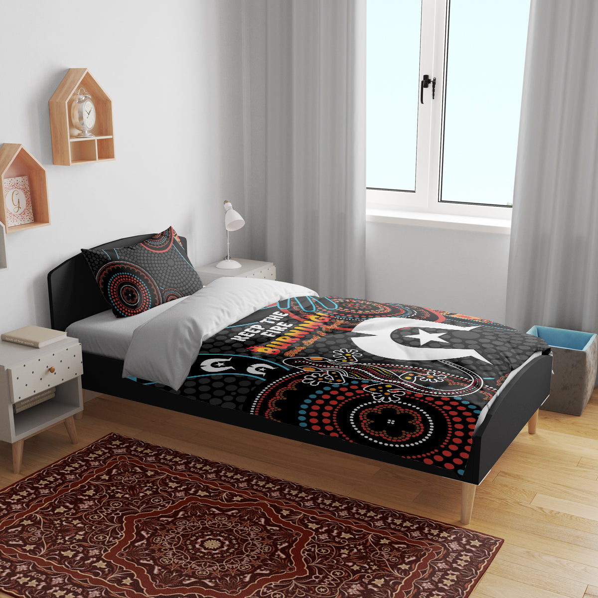 NAIDOC Week 2024 Bedding Set Keep The Fire Burning Indigenous Art