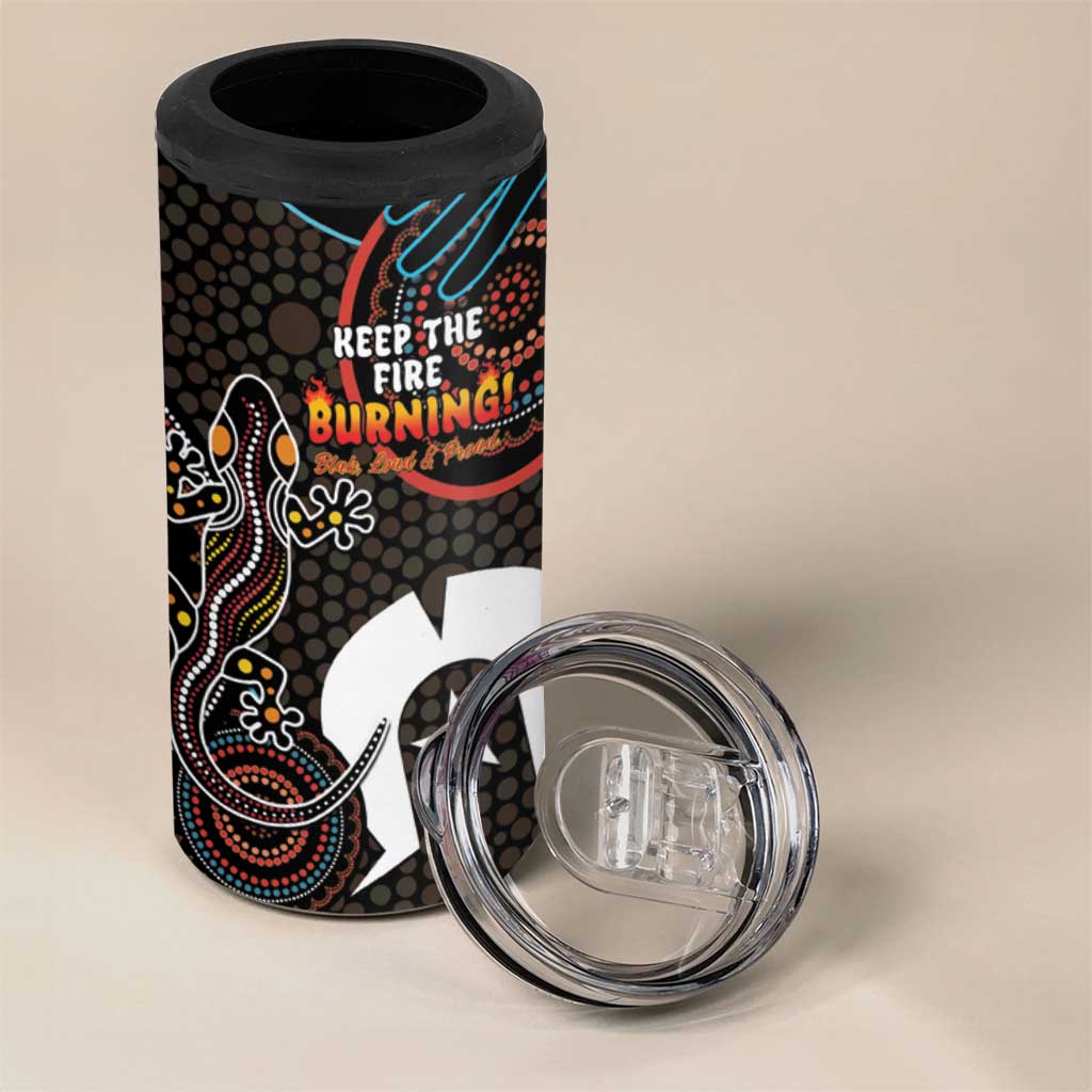 NAIDOC Week 2024 4 in 1 Can Cooler Tumbler Keep The Fire Burning Indigenous Art