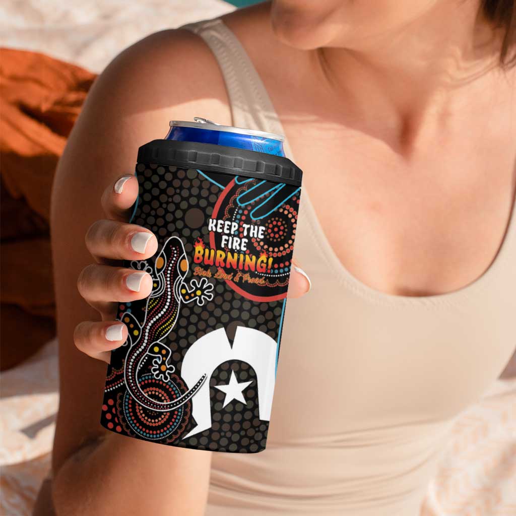 NAIDOC Week 2024 4 in 1 Can Cooler Tumbler Keep The Fire Burning Indigenous Art