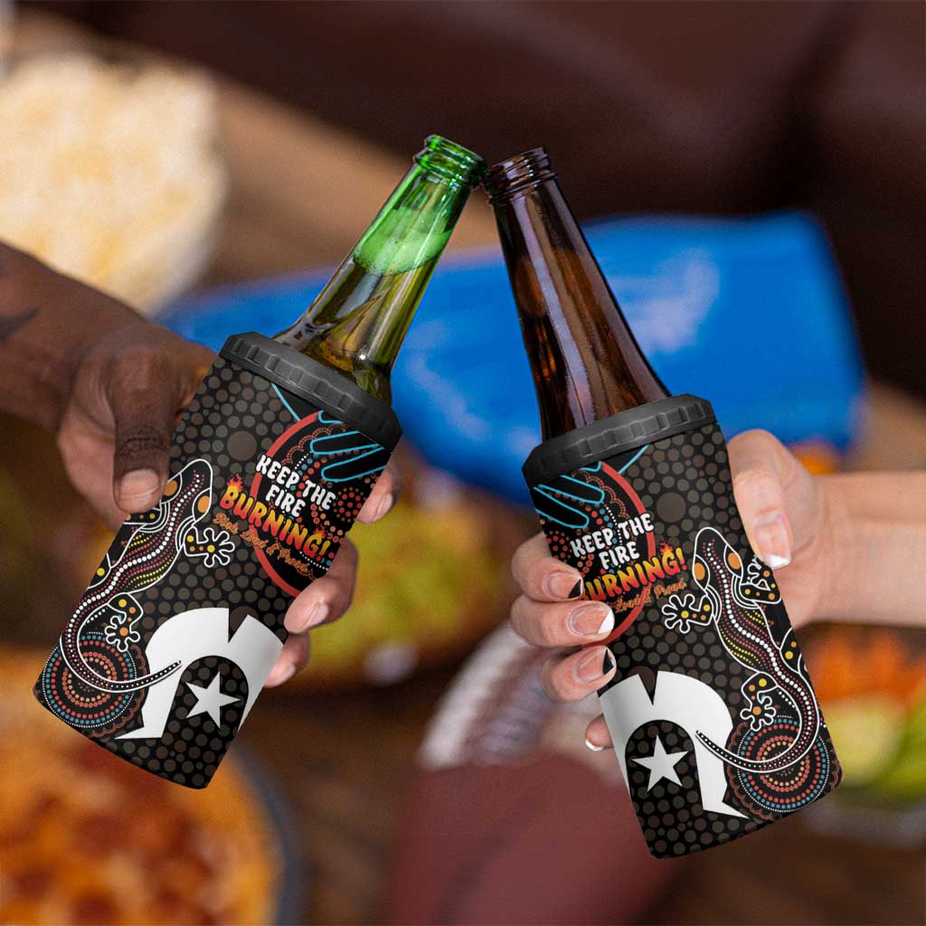NAIDOC Week 2024 4 in 1 Can Cooler Tumbler Keep The Fire Burning Indigenous Art