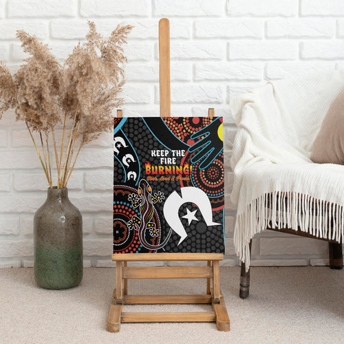 NAIDOC Week 2024 Canvas Wall Art Keep The Fire Burning Indigenous Art
