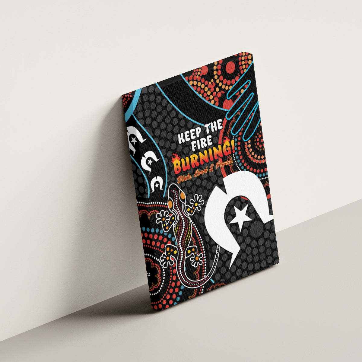NAIDOC Week 2024 Canvas Wall Art Keep The Fire Burning Indigenous Art