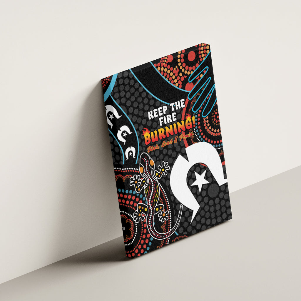 NAIDOC Week 2024 Canvas Wall Art Keep The Fire Burning Indigenous Art