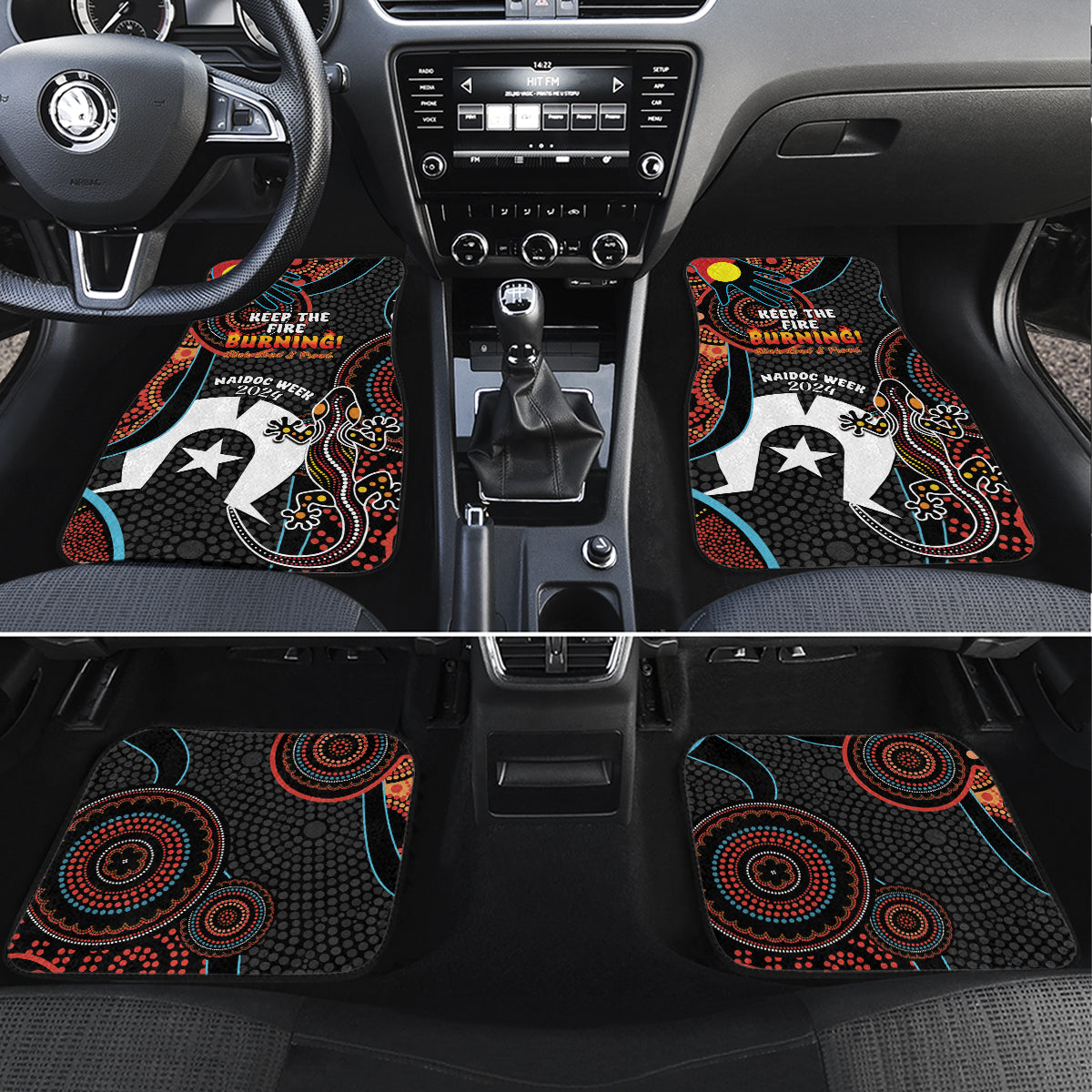 NAIDOC Week 2024 Car Mats Keep The Fire Burning Indigenous Art